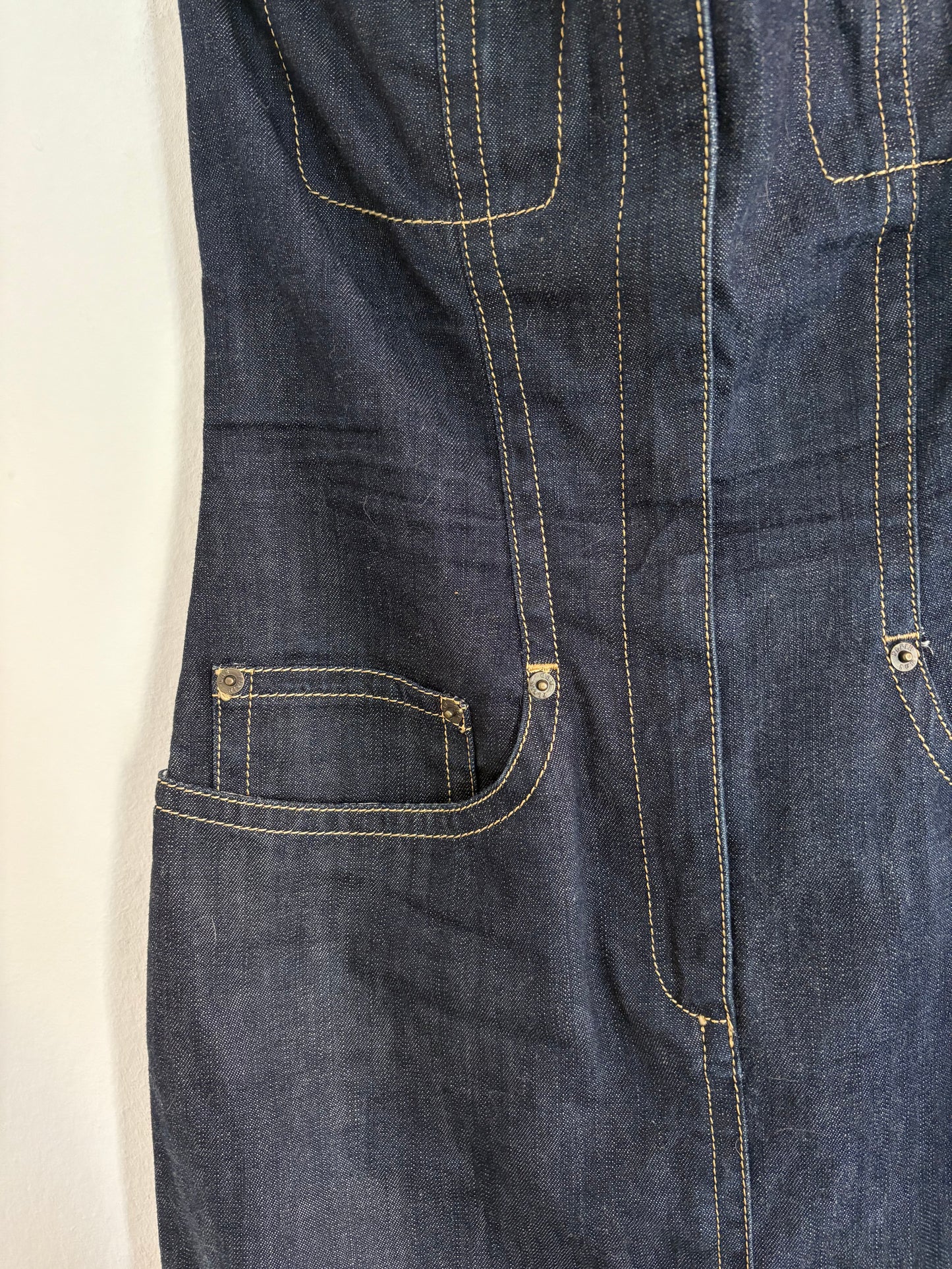 Plein Sud Jeans Denim Bustier Strapless Dress