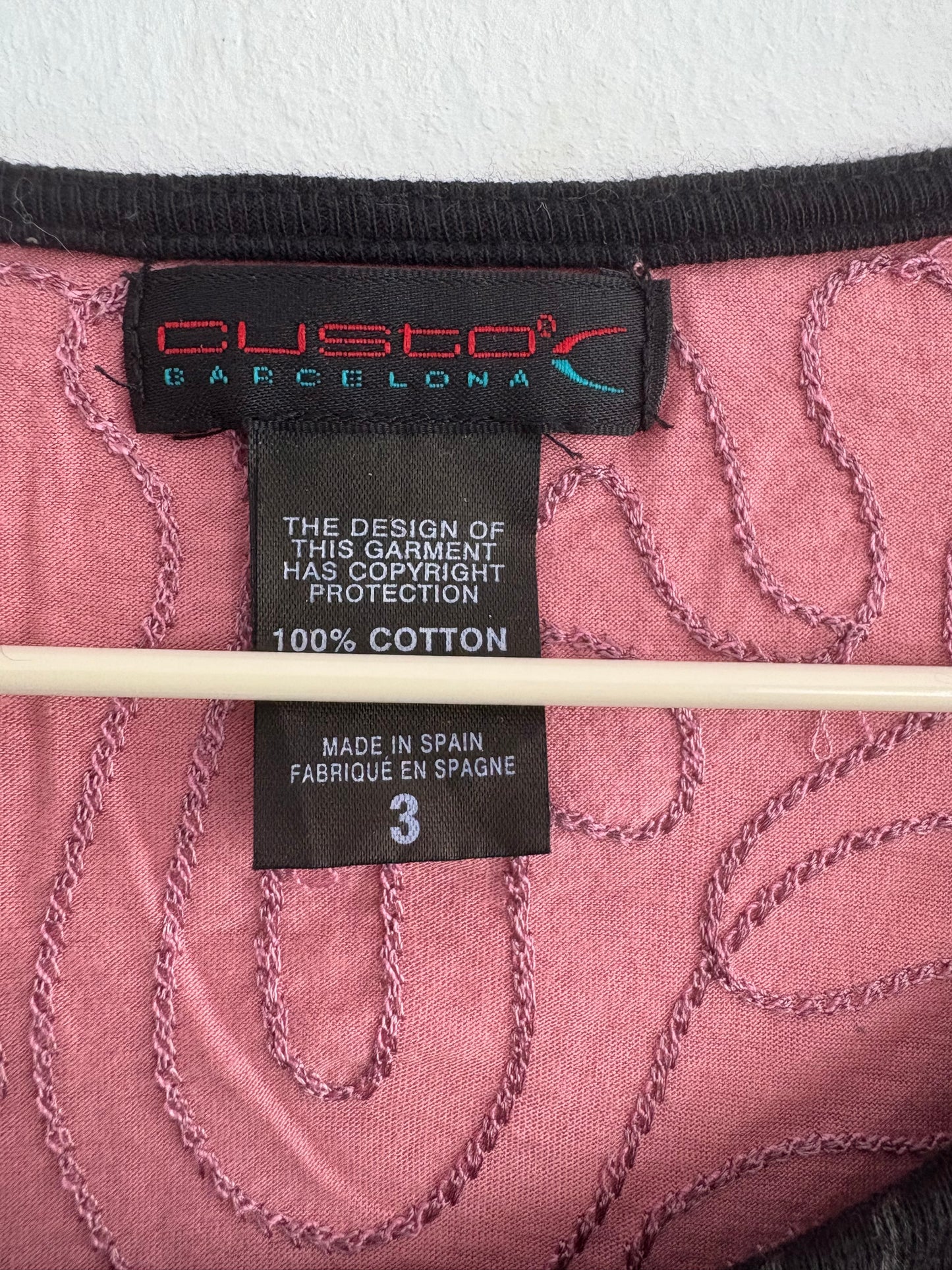 Rare 2001 Custo Barcelona 'Couture' Long Sleeve Top