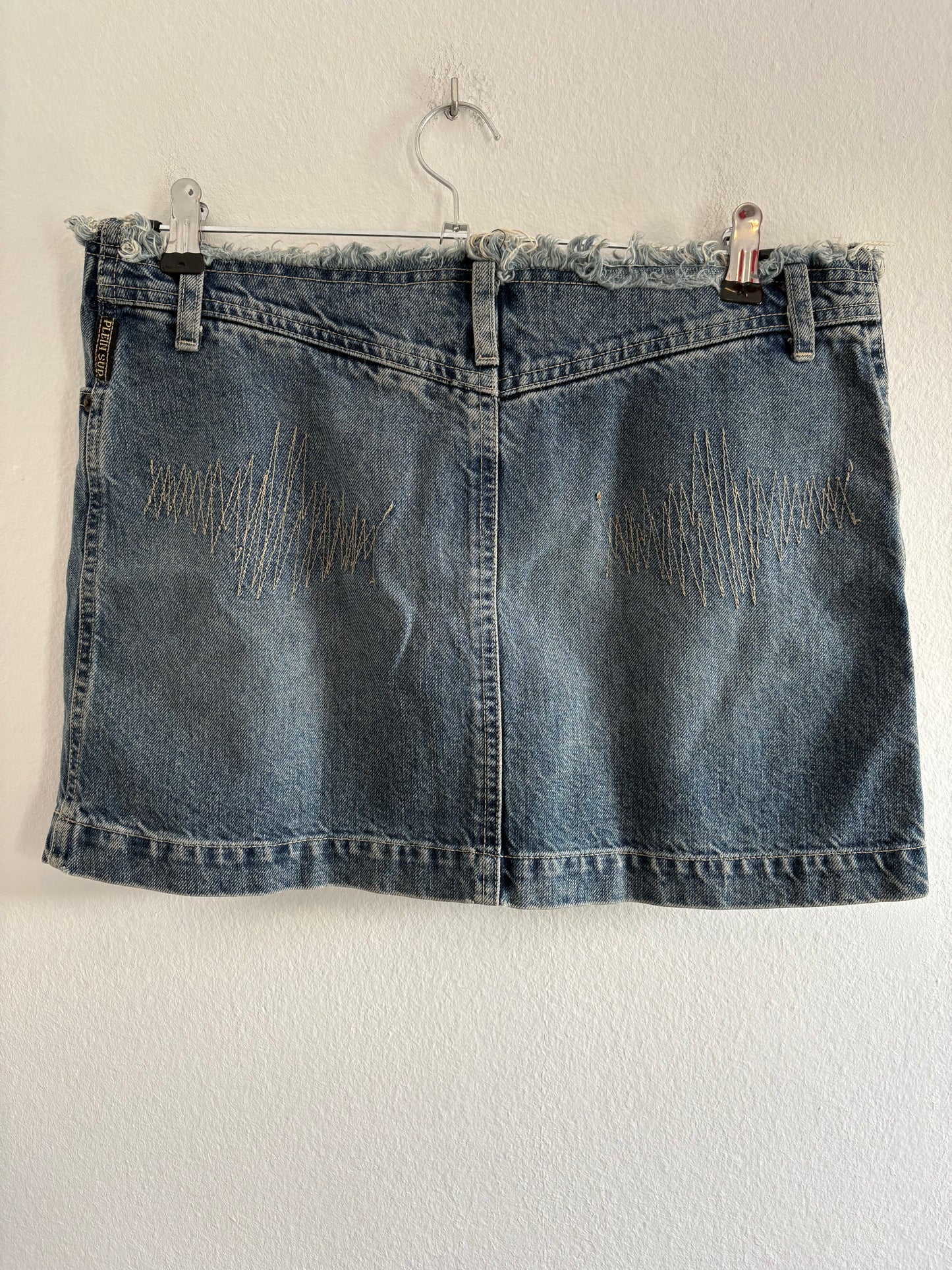 Plein Sud y2k Micro Mini Denim Skirt