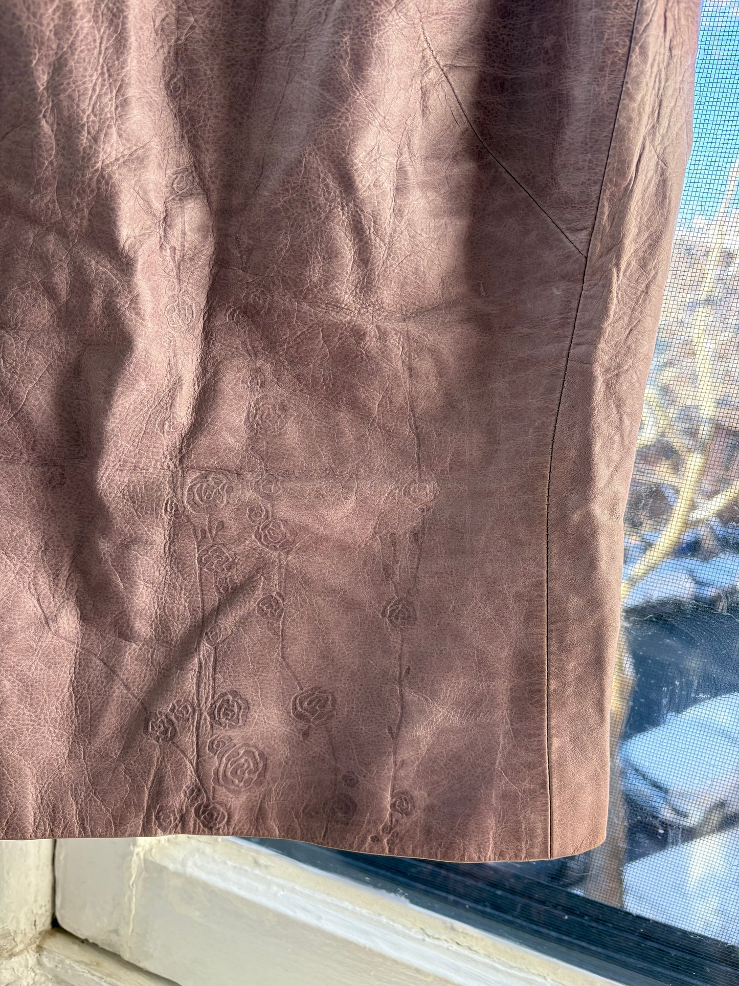Vintage Plein Sud Lavender Leather Top