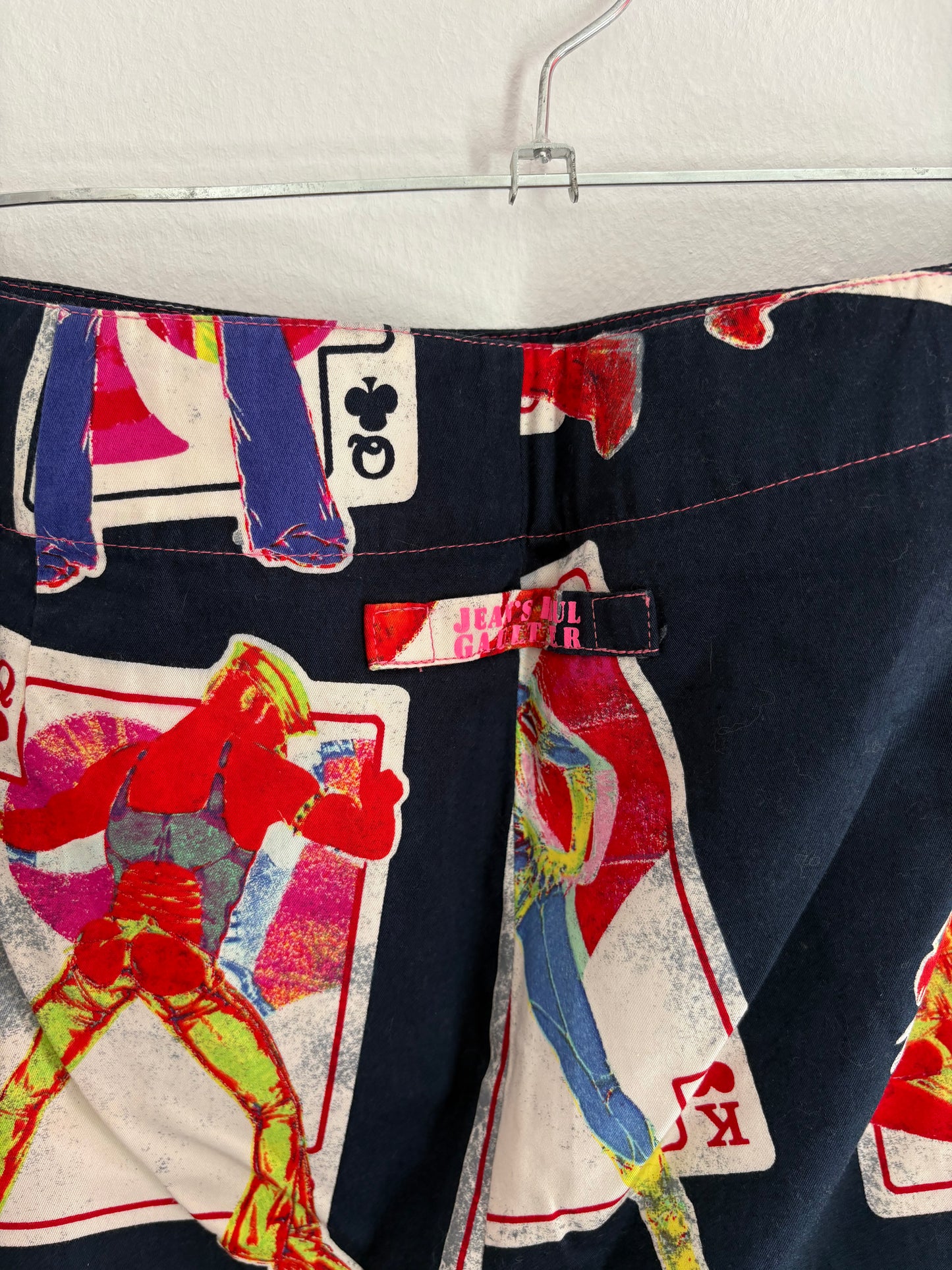 RARE 1990s Collectors Jean Paul Gaultier Burlesque Stripper Playing Cards Mini Skirt with Slit