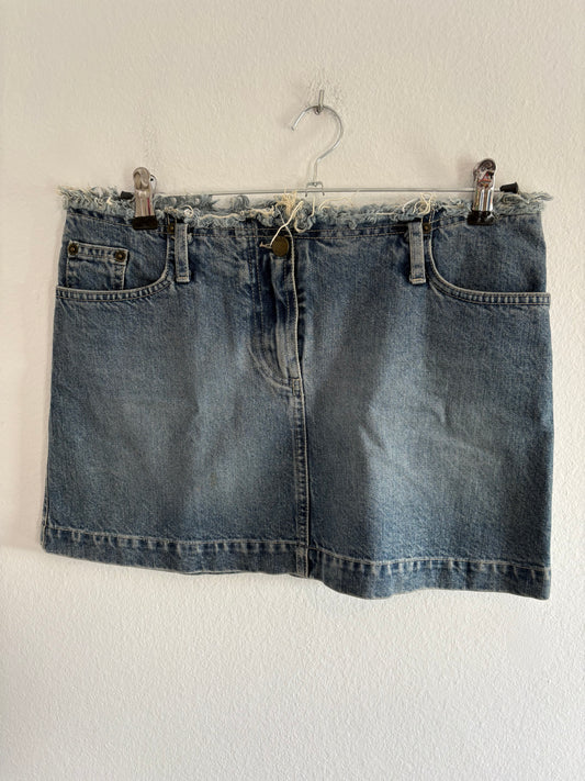 Plein Sud y2k Micro Mini Denim Skirt