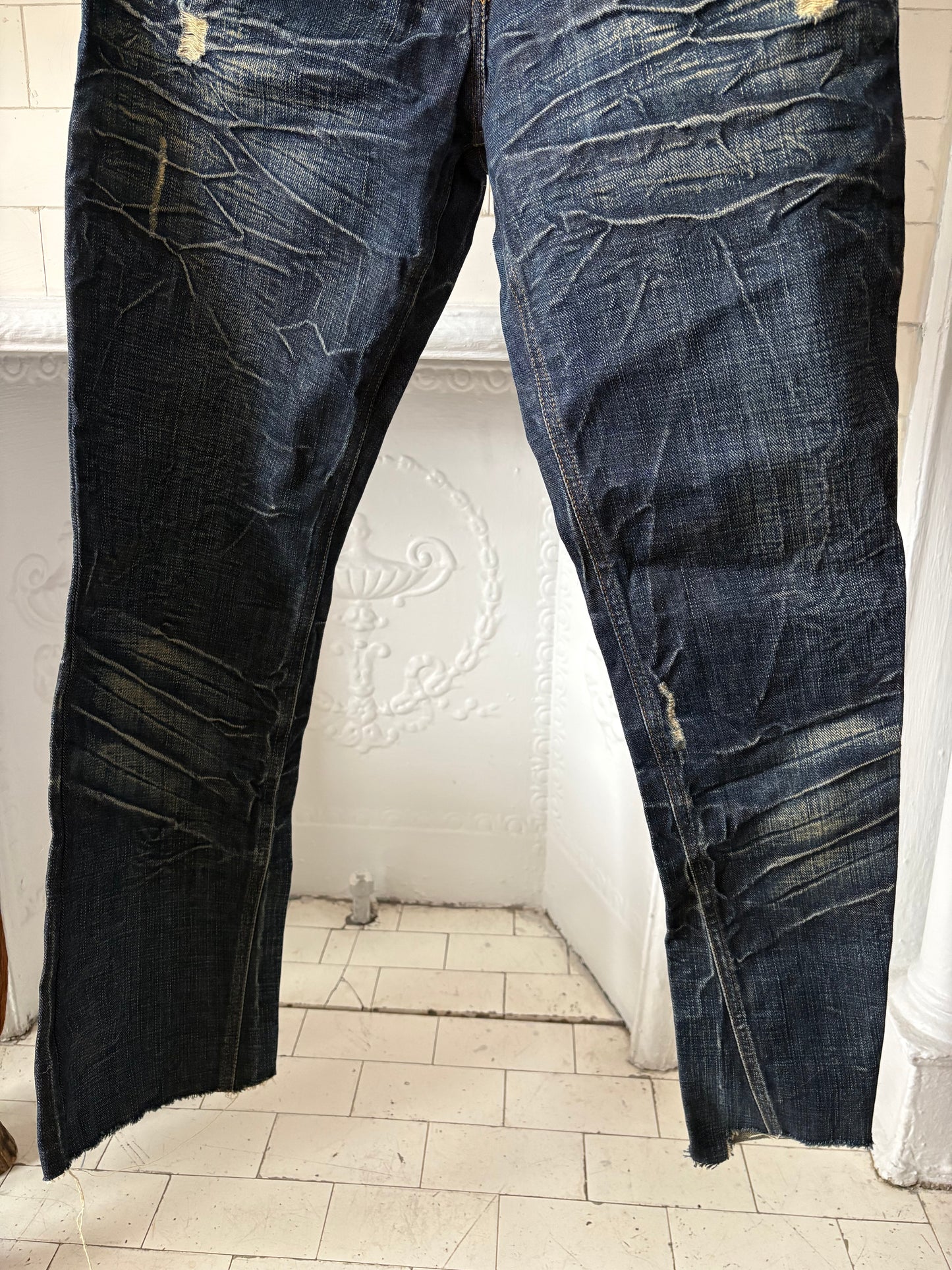 Just Cavalli Early 2000s Butterfly Appliqué Mid-Rise Jeans Size 26