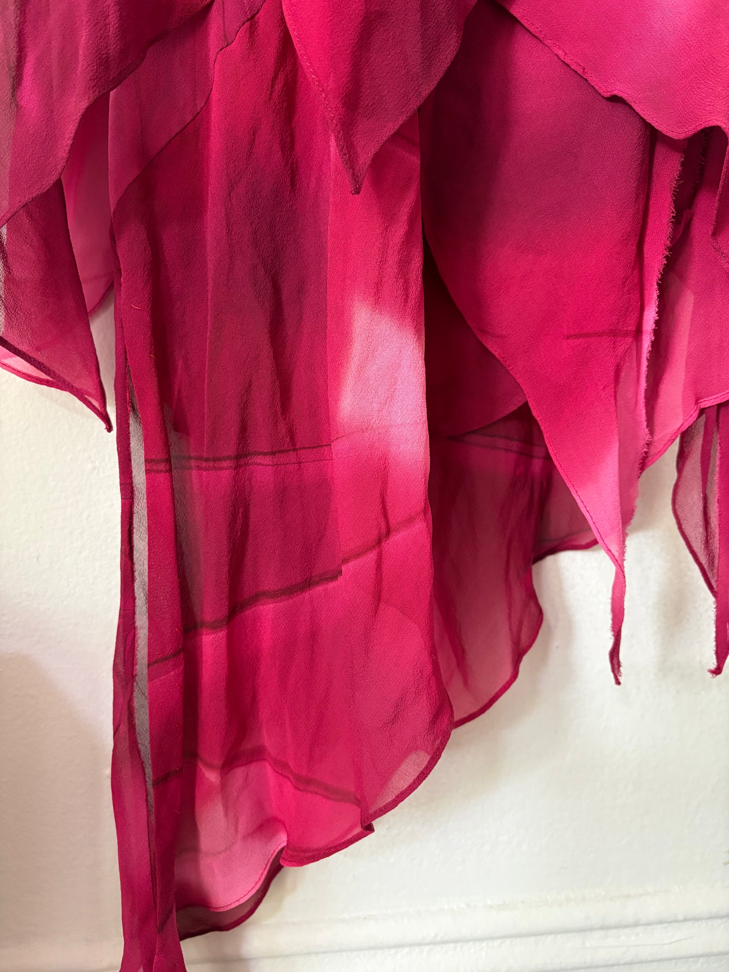 Sue Wong Silk Fairycore y2k magenta pink dress